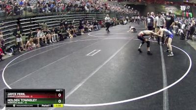 95 lbs Round 1 (6 Team) - Holden Townsley, Nebraska Blue vs Jayce Feril, Kansas Copperheads