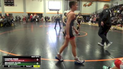 N-21 lbs Quarterfinal - Cooper Finke, Waverly Area Wrestling Club vs Branham Allen, New London Tigers