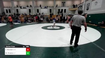 215 lbs Quarterfinal - TJ Wyman, Norwood vs Marc Pineiro, Saint John's Prep