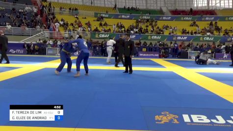 FERNANDA TEREZA DE LIMA vs CASSIANE ELIZE DE ANDRADE ARAUJO 2023 Brasileiro Jiu-Jitsu IBJJF