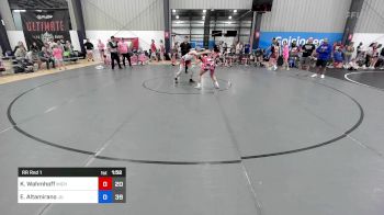 60 kg Rr Rnd 1 - Kennedi Wahmhoff, Michigan Rev Blue vs Eva Altamirano, Jersey United Pink