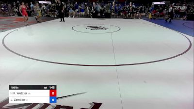 106 lbs Cons 32 #1 - Royce Wetzler, VA vs Jordan Zambon, MI