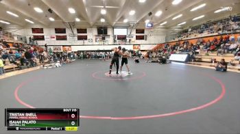 220 lbs Semifinal - Tristan Snell, Powell Middle School vs Isaiah Palato, Greybull MS