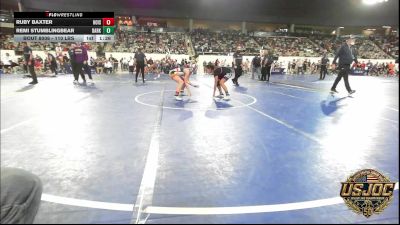 110 lbs Round Of 16 - Ruby Baxter, Hoisington Jr Cardinals vs Remi Stumblingbear, Darko Valley Wolfpak