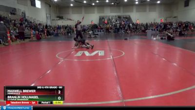 80 lbs Cons. Round 2 - Maxwell Brewer, Minneapolis vs Branlin Hollnagel, Le Sueur Henderson