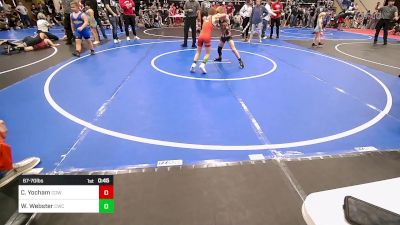 67-70 lbs Quarterfinal - Collin Yocham, Coweta vs Wyatt Webster, Claremore Wrestling Club