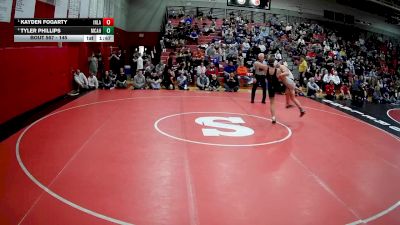 145 lbs Semifinal - Kayden Fogarty, Indian Land vs Tyler Phillips, Marion Center Area Hs