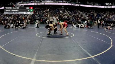 3A 138 lbs Champ. Round 1 - Aiden Campbell, Havelock High School vs Triston Billings, Central Davidson High School