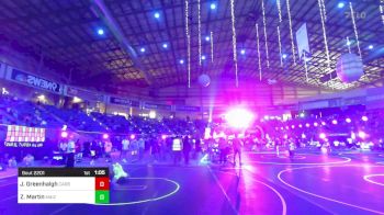 106 lbs Quarterfinal - Jantz Greenhalgh, Carbon WC vs Zyion Martin, Maize WC