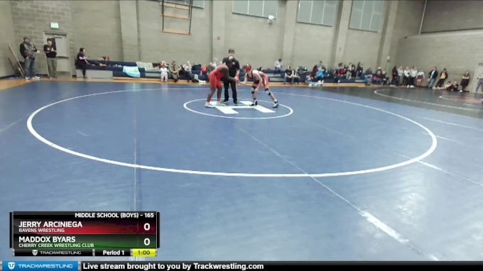 165 lbs Round 1 - Maddox Byars, Cherry Creek Wrestling Club vs Jerry ...