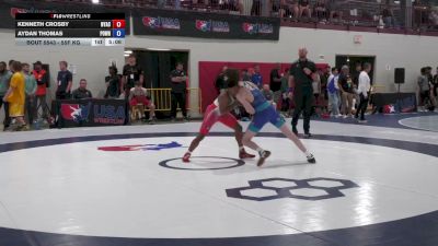 55F kg Champ. Round 1 - Kenneth Crosby, NYAC vs Aydan Thomas, Position Wrestling