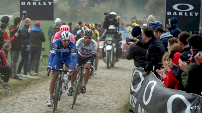 Philippe Gilbert riding the cobbles, 2019 Paris-Roubaix