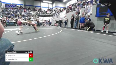 49 lbs Quarterfinal - Nolan Ortiz, Lions Wrestling Academy vs Ryker Friddle, Unattached