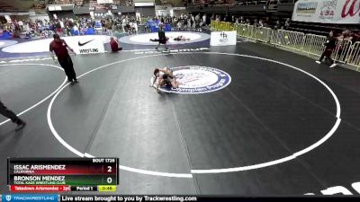 92 lbs Cons. Round 3 - Issac Arismendez, California vs Bronson Mendez, Total Kaos Wrestling Club