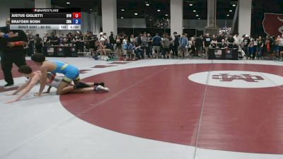 60 kg Champ. Rd Of 128 - Justus Giglietti, Brevard FCA Wrestling vs Brayden Bosh, Sanderson Wrestling Academy