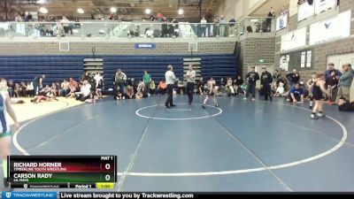 54/58 Cons. Round 1 - Carson Rady, Lil Mavs vs Richard Horner, Timberline Youth Wrestling