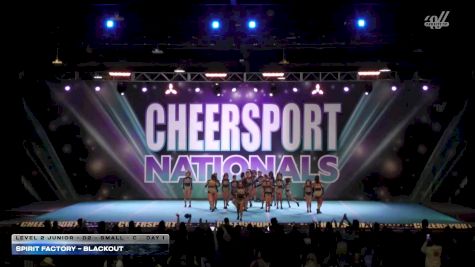 Spirit Factory - Blackout [2026 L2 Junior - D2 - Small - C Day 1] 2026 CHEERSPORT National All Star Cheerleading Championship