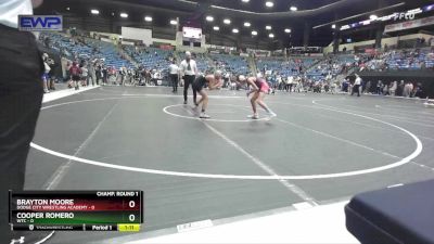 84 lbs Champ. Round 1 - Brayton Moore, Dodge City Wrestling Academy vs Cooper Romero, WTC