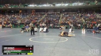 4A 126 lbs Semifinal - Carter Bockenstedt, Weddington vs Joey Baisley, Charlotte Catholic