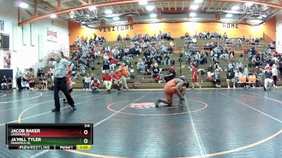 215 lbs Quarterfinal - Ja`Mill Tyler, Mansfield Sr. vs Jacob Baker, Loudonville