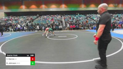 106 lbs Quarterfinal - Xavier Garcia, Clovis West vs Bentley Johnson, Green River