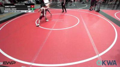 80 lbs Consi Of 4 - Jamey Scott, Northeast Take Down Club vs Haskel Hertz, Warner Eagles Youth Wrestling