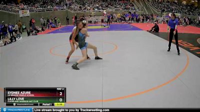 119 lbs Quarterfinal - Lilly Love, Cleveland Warrior Mat Club vs Sydnee Azure, La Grande Middle School