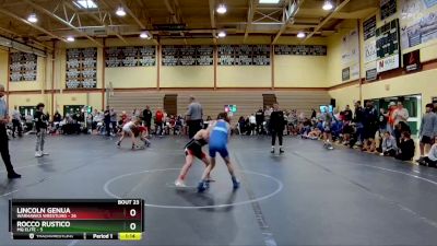 84 lbs Round 5 (10 Team) - Lincoln Genua, Warhawks Wrestling vs Rocco Rustico, MQ Elite