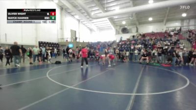 96 lbs Champ. Round 1 - Oliver Wight, Northside Wrestling Club vs Wayce Hawkes, Bear River Wrestling Club