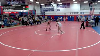 133 lbs Finals (2 Team) - Ryan Hanson, Wisconsin-Oshkosh vs Blaise Verdino, Ursinus