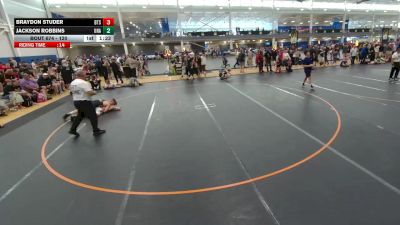 120 lbs Champ. Round 3 - Braydon Studer, Unattached vs Jackson Robbins, Unattached