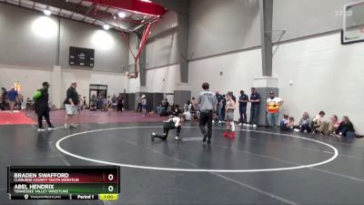 90 lbs Cons. Round 3 - Abel Hendrix, Tennessee Valley Wrestling vs Braden Swafford, Cleburne County Youth Wrestlin