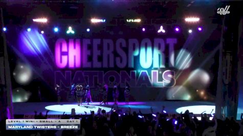Maryland Twisters - Breeze [2026 L1 Mini - Small - A Day 1] 2026 CHEERSPORT National All Star Cheerleading Championship