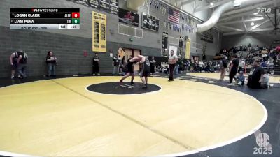 205 lbs Cons. Round 2 - Liam Pena, TITANS WC vs Logan Clark, Elk Grove Wrestling Academy