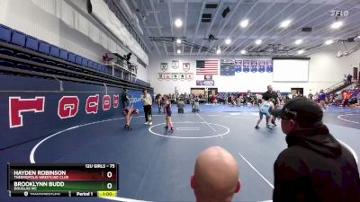 75 lbs Round 2 - Hayden Robinson, Thermopolis Wrestling Club vs Brooklynn Budd, Douglas WC