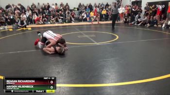 22 lbs Round 2 - Hayden Hilsenbeck, Wapsie Valley vs Reagan Richardson, Riceville