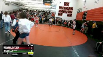 220 lbs Quarterfinal - Brayden Clifford, Thunder Basin High School vs Wesley Lacroix, Natrona County