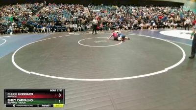 170 lbs Semifinal - Emily Carvalho, Redwood -Visalia vs Chloe Goddard, Rio Vista