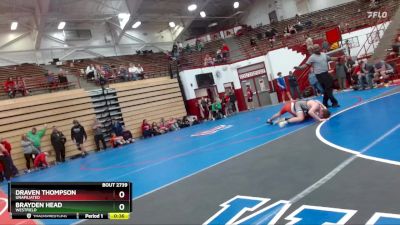 120 lbs Cons. Round 6 - Draven Thompson, Unafiliated vs Brayden Head, Westfield