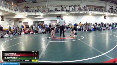 85 lbs Quarterfinal - Nolan Blount, Bealmear Wrestling Club vs Keegan Rice, Corydon Wrestling Club