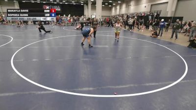 235 lbs Cons. Quarters - Makayla Davis, Hill Country Wildcats Wrestling Club vs Sophiea Quinn, Lebanon High School Wrestling