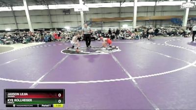 80 lbs Cons. Round 3 - Jaxson Lejia, Weiser vs Kye Rollheiser, Minico