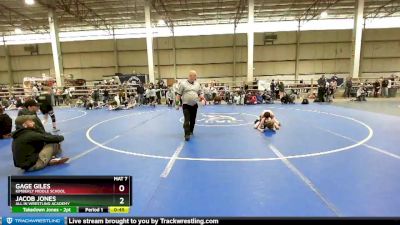 75 lbs Cons. Round 3 - Gage Giles, Kimberly Middle School vs Jacob Jones, All In Wrestling Academy