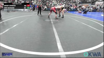 132 lbs Quarterfinal - Brody Johnson, Kiefer Wrestling Club vs Erik Marquez, OKC Saints Wrestling