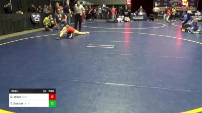 95 lbs Round Of 16 - Dominic Ward, South Middleton vs Tristan Snyder, Latrobe