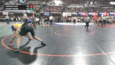 A - 150 lbs 5th Place Match - Johnny Foster, Billings Central/Joliet vs Emerson Nose, Laurel