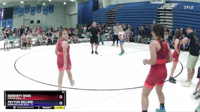 90 lbs Round 2 (6 Team) - Peyton Eklund, Nebraska Blue Girls vs Serenity Ross, Kansas Girls