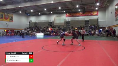 215 lbs Cons. Round 5 - Jackson Sarjent, Brownsburg vs Zane Hitchcock, Mechanicsburg