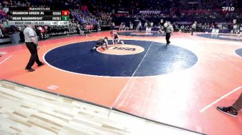 1A 132 lbs Semifinal - Brandon Green Jr., Roxana vs Dean Wainwright, Port Byron (Riverdale)
