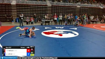 77 lbs Cons. Round 4 - Teegan Nelson, Eastside United Wrestling Club vs Lucas Littrel, Camel Kids Wrestling